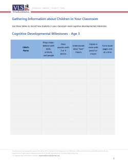 Gathering Information about Children in Your Classroom Cognitive