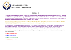 imcc religious education year 7 course 2 program 2017 terms 1