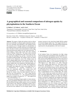 A geographical and seasonal comparison of nitrogen uptake by