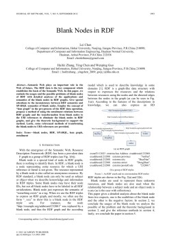 Blank Nodes in RDF - Journal of Software