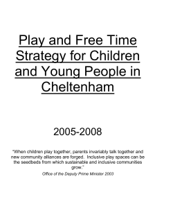 Play and Free Time Strategy for Children and Young People