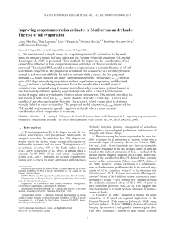 The role of soil evaporation