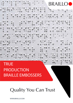 Braillo Product Brochure