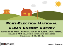 Post-Election National Clean Energy Survey