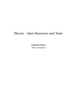 Physics - Open Resources and Tools