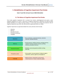 5.Cognitive Rehabilitation