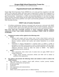 Oregon High School Equestrian Teams Inc. Organizational Goals
