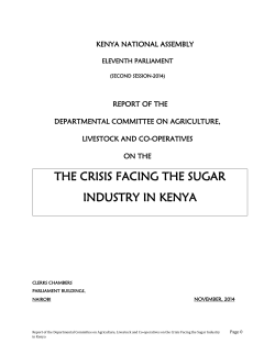 ANNEX III: KRA`s Report on Mumias Sugar Company Exports