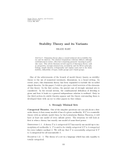 Stability Theory and its Variants - Library