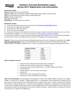 Southern Colorado Basketball League Spring