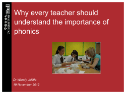 Effective provision for teaching and learning phonics
