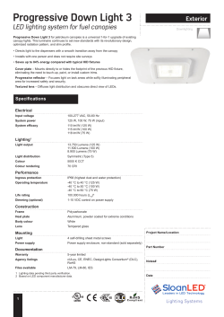 Progressive Down Light 3 Data Sheet