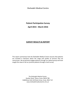 SMC patient survey report 2016