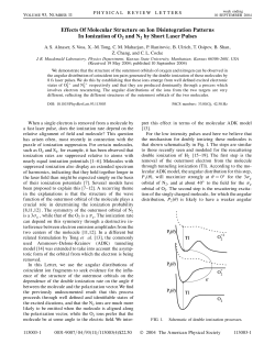 Effects Of Molecular Structure on Ion Disintegration