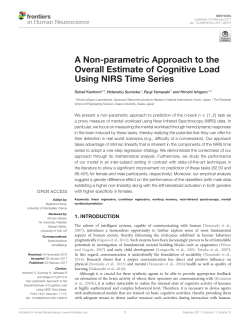 A Non-parametric Approach to the Overall Estimate of Cognitive