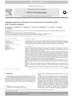 Cognitive processes in disorders of consciousness as revealed by