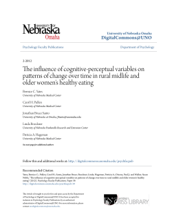 The influence of cognitive-perceptual variables on patterns of