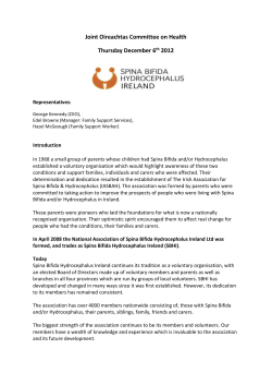 The FSW team also work as co-ordinators for SHINE (Spina bifida