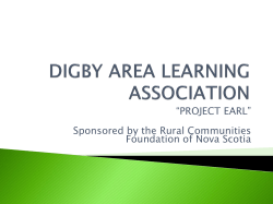 the Digby Area Learning Association Powerpoint Presentation