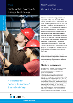 A science to ensure Industrial Sustainability Sustainable Process
