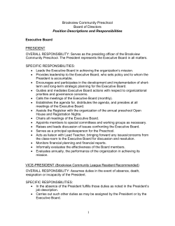 1 Brookview Community Preschool Board of Directors Position