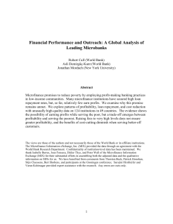 Financial Performance and Outreach