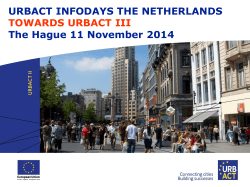 Infoday Netherlands Presentation URBACT Programme