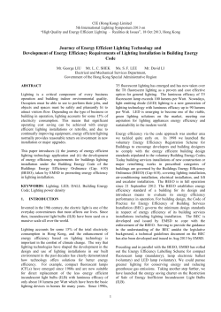 Journey of Energy Efficient Lighting Technology and Development