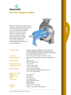 ISo 5199 ChemICal PumPS