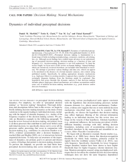Dynamics of individual perceptual decisions