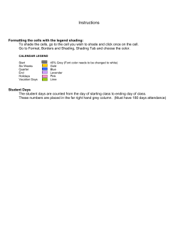 Summary of Calendar - Paton