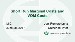 Short Run Marginal Costs and VOM Costs
