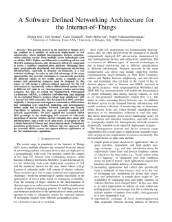 A Software Defined Networking Architecture for the