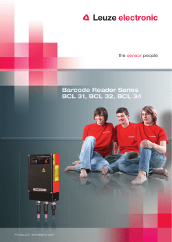 Barcode Reader Series BCL 31, BCL 32, BCL 34