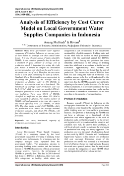 Analysis of Efficiency by Cost Curve Model on Local