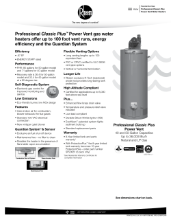 Professional Classic Plus&trade; Power Vent gas water heaters offer up