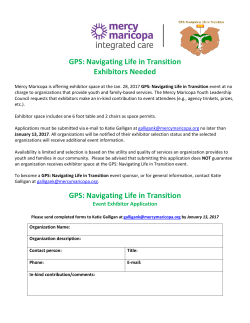 GPS: Navigating Life in Transition Exhibitors Needed GPS