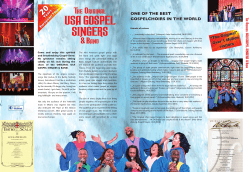 Come and enjoy this spirited and breathtaking Gospel