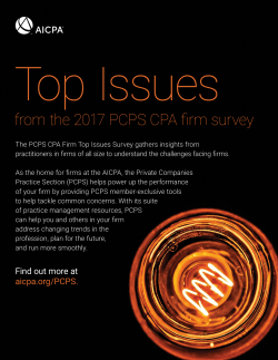 from the 2017 PCPS CPA firm survey