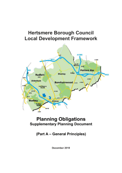Planning Obligations SPD Part A: General Principles