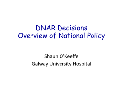 DNAR Decisions Overview of National Policy