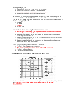 1. Overmasking occurs when a. The masker in the test