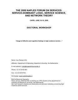 Usage of affective and cognitive feelings in high credence service