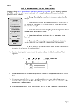 Lab 3: Momentum - Virtual Simulations