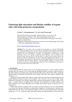Enhancing light absorption and lifetime stability of organic solar cells