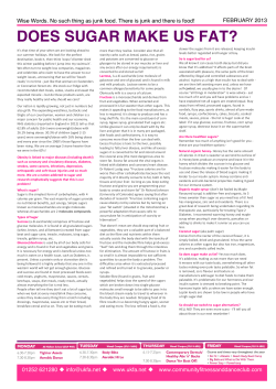 does sugar make us fat?