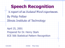 Speech recognition - Illinois Institute of Technology