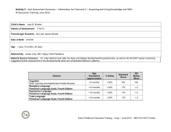 Jack Assessment - The Early Childhood Technical Assistance Center
