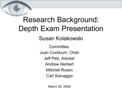 Eye Tracking Synopsis - TWiki - Rochester Institute of Technology