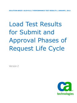 Load Test Results for Submit and Approval Phases